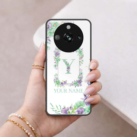 Realme 11 Pro Cover - Personalized Alphabet Series - HQ Ultra Shine Premium Infinity Glass Soft Silicon Borders Case