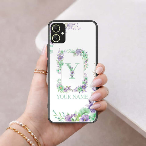 Samsung Galaxy A05 Cover - Personalized Alphabet Series - HQ Ultra Shine Premium Infinity Glass Soft Silicon Borders Case