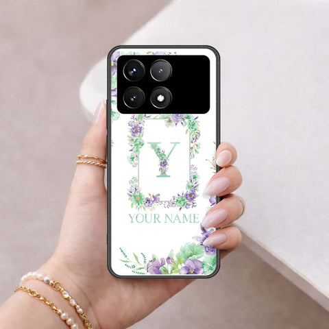 Xiaomi Poco F6 Pro Cover - Personalized Alphabet Series - HQ Ultra Shine Premium Infinity Glass Soft Silicon Borders Case