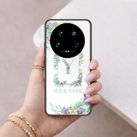 Xiaomi 14 Ultra Cover - Personalized Alphabet Series - HQ Ultra Shine Premium Infinity Glass Soft Silicon Borders Case