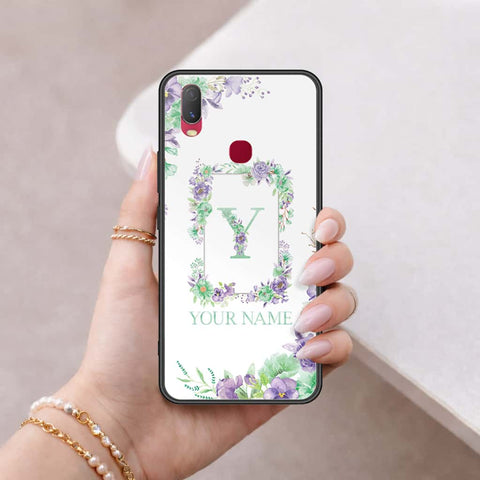 Vivo Y11 2019 Cover - Personalized Alphabet Series - HQ Ultra Shine Premium Infinity Glass Soft Silicon Borders Case
