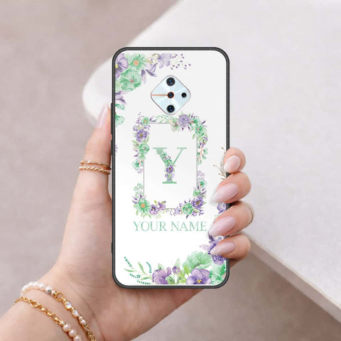 Vivo Y9s Cover - Personalized Alphabet Series - HQ Ultra Shine Premium Infinity Glass Soft Silicon Borders Case