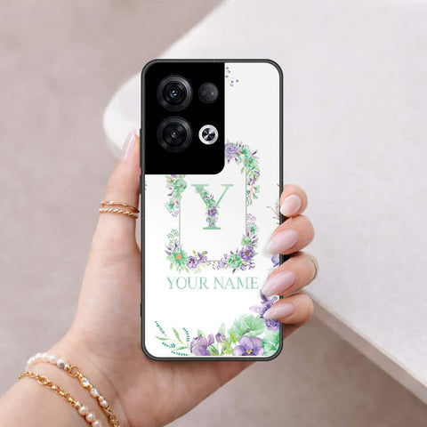 Oppo Reno 8 Pro  Cover - Personalized Alphabet Series - HQ Ultra Shine Premium Infinity Glass Soft Silicon Borders Case