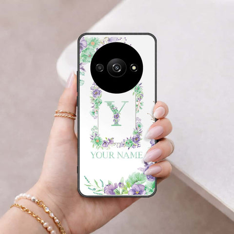 Xiaomi Redmi A3 Cover - Personalized Alphabet Series - HQ Ultra Shine Premium Infinity Glass Soft Silicon Borders Case