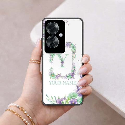 Oppo Reno 11F 5G Cover - Personalized Alphabet Series - HQ Ultra Shine Premium Infinity Glass Soft Silicon Borders Case