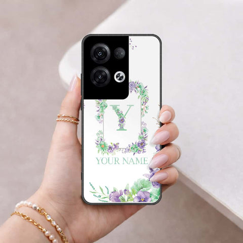 Oppo Reno 8 Pro Plus Cover - Personalized Alphabet Series - HQ Ultra Shine Premium Infinity Glass Soft Silicon Borders Case