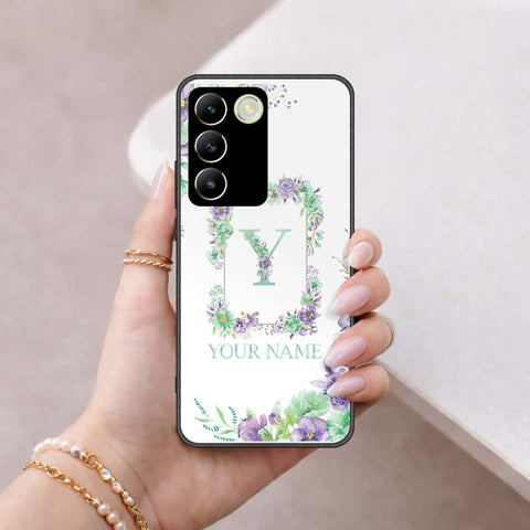 Vivo Y200e Cover - Personalized Alphabet Series - HQ Ultra Shine Premium Infinity Glass Soft Silicon Borders Case