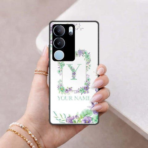 Vivo S17 Cover - Personalized Alphabet Series - HQ Ultra Shine Premium Infinity Glass Soft Silicon Borders Case