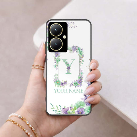 Vivo Y27 Cover - Personalized Alphabet Series - HQ Ultra Shine Premium Infinity Glass Soft Silicon Borders Case