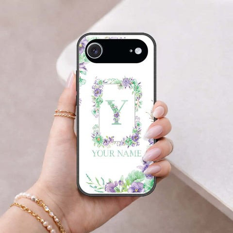 iPhone 18 Air - Personalized Alphabet Series - HQ Ultra Shine Premium Infinity Glass Soft Silicon Borders Case