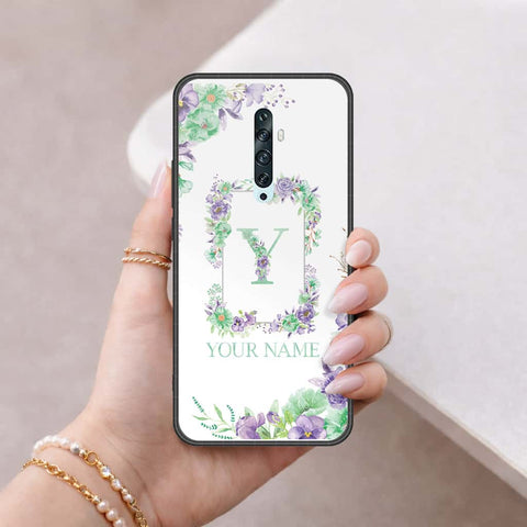 Oppo Reno 2 Cover - Personalized Alphabet Series - HQ Ultra Shine Premium Infinity Glass Soft Silicon Borders Case