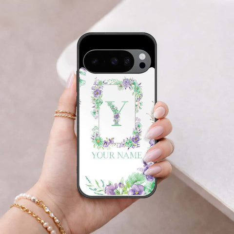 Google Pixel 9 Pro XL Cover - Personalized Alphabet Series - HQ Ultra Shine Premium Infinity Glass Soft Silicon Borders Case
