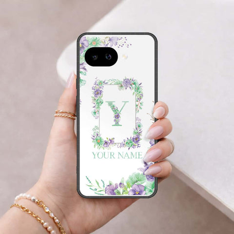 Google Pixel 9a Cover - Personalized Alphabet Series - HQ Ultra Shine Premium Infinity Glass Soft Silicon Borders Case