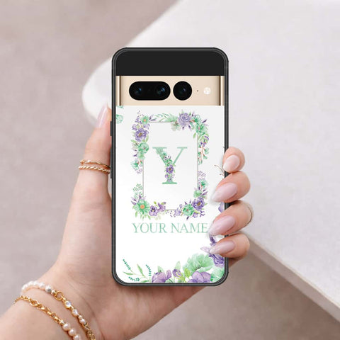 Google Pixel 7 Pro Cover - Personalized Alphabet Series - HQ Ultra Shine Premium Infinity Glass Soft Silicon Borders Case
