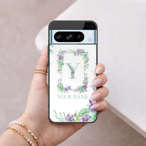 Google Pixel 8 Pro Cover - Personalized Alphabet Series - HQ Ultra Shine Premium Infinity Glass Soft Silicon Borders Case