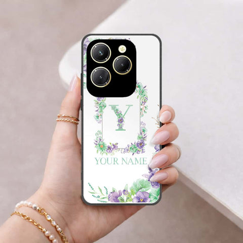 Tecno Spark 20 Pro Cover - Personalized Alphabet Series - HQ Ultra Shine Premium Infinity Glass Soft Silicon Borders Case