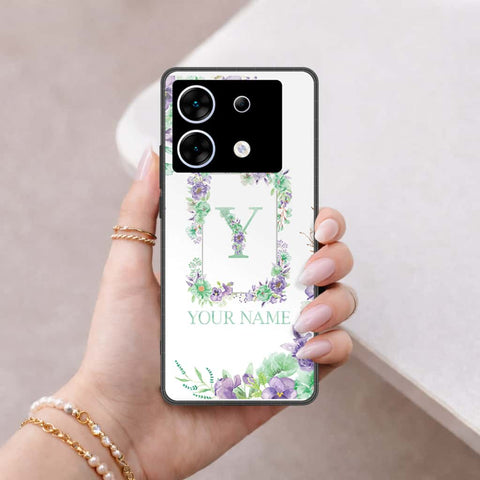 Infinix Zero 30 5G Cover - Personalized Alphabet Series - HQ Ultra Shine Premium Infinity Glass Soft Silicon Borders Case