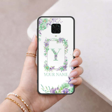 Xiaomi Redmi Note 9S Cover - Personalized Alphabet Series - HQ Ultra Shine Premium Infinity Glass Soft Silicon Borders Case