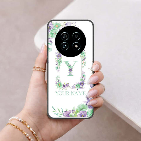Realme 13 Plus 5G Cover - Personalized Alphabet Series - HQ Ultra Shine Premium Infinity Glass Soft Silicon Borders Case