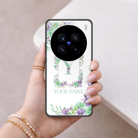 Vivo V7 Plus Cover - Personalized Alphabet Series - HQ Ultra Shine Premium Infinity Glass Soft Silicon Borders Case