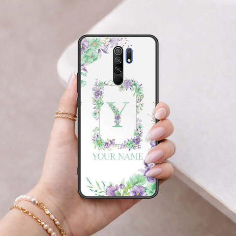 Xiaomi Redmi 9 Cover - Personalized Alphabet Series - HQ Ultra Shine Premium Infinity Glass Soft Silicon Borders Case