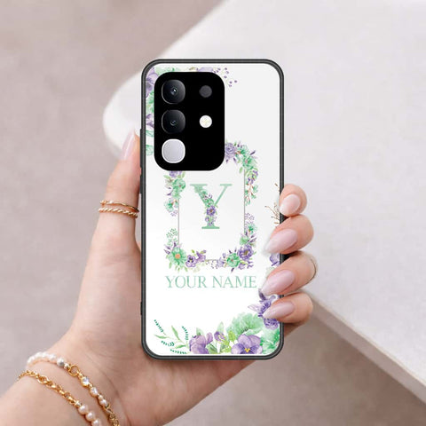 Vivo T4x Cover - Personalized Alphabet Series - HQ Ultra Shine Premium Infinity Glass Soft Silicon Borders Case