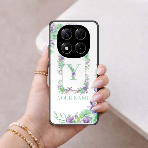 Xiaomi Redmi Note 14 Pro 4G Cover - Personalized Alphabet Series - HQ Ultra Shine Premium Infinity Glass Soft Silicon Borders Case