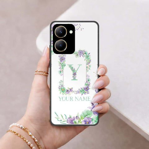 Vivo Y36 4G Cover - Personalized Alphabet Series - HQ Ultra Shine Premium Infinity Glass Soft Silicon Borders Case