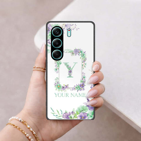 Tecno Camon 40 Pro 5G Cover - Personalized Alphabet Series - HQ Ultra Shine Premium Infinity Glass Soft Silicon Borders Case
