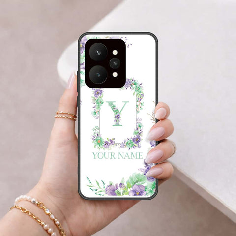 Realme 15 Cover - Personalized Alphabet Series - HQ Ultra Shine Premium Infinity Glass Soft Silicon Borders Case
