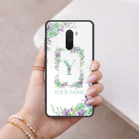 Xiaomi Pocophone F1 Cover - Personalized Alphabet Series - HQ Ultra Shine Premium Infinity Glass Soft Silicon Borders Case