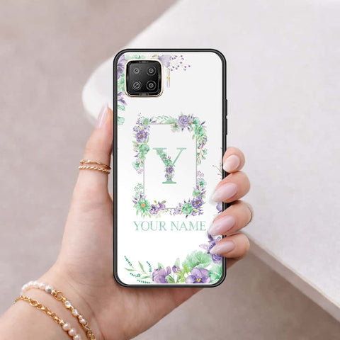 Oppo A73 Cover - Personalized Alphabet Series - HQ Ultra Shine Premium Infinity Glass Soft Silicon Borders Case