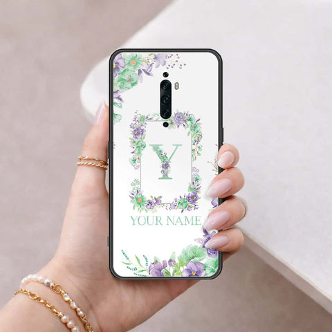 Oppo Reno 2F Cover - Personalized Alphabet Series - HQ Ultra Shine Premium Infinity Glass Soft Silicon Borders Case