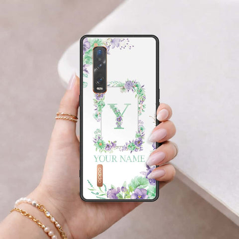 Oppo Find X2 Pro Cover - Personalized Alphabet Series - HQ Ultra Shine Premium Infinity Glass Soft Silicon Borders Case