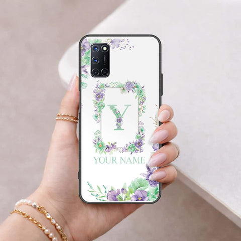 Oppo A52 Cover - Personalized Alphabet Series - HQ Ultra Shine Premium Infinity Glass Soft Silicon Borders Case