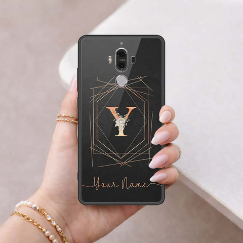 Huawei Mate 9 Cover - Personalized Alphabet Series - HQ Ultra Shine Premium Infinity Glass Soft Silicon Borders Case