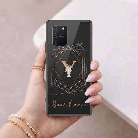 Samsung Galaxy M80s Cover - Personalized Alphabet Series - HQ Ultra Shine Premium Infinity Glass Soft Silicon Borders Case
