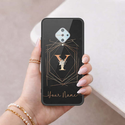 Vivo Y51 (2020 September) Cover - Personalized Alphabet Series - HQ Ultra Shine Premium Infinity Glass Soft Silicon Borders Case