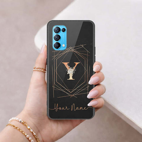 Oppo Find X3 Lite Cover - Personalized Alphabet Series - HQ Ultra Shine Premium Infinity Glass Soft Silicon Borders Case
