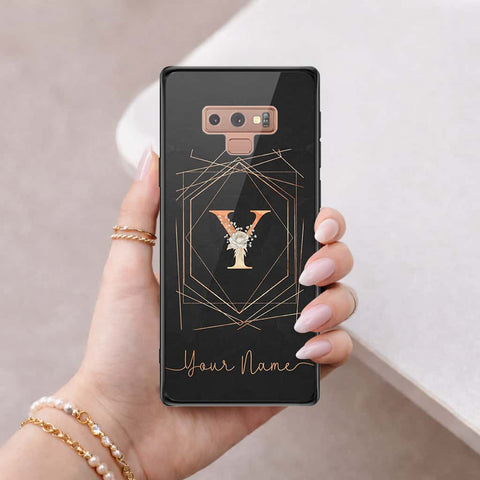 Samsung Galaxy Note 9 Cover - Personalized Alphabet Series - HQ Ultra Shine Premium Infinity Glass Soft Silicon Borders Case