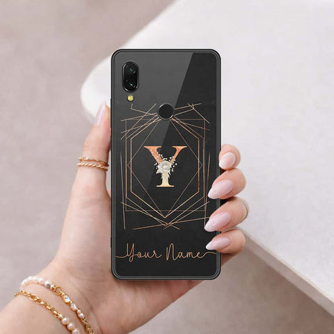 Xiaomi Redmi 7 Cover - Personalized Alphabet Series - HQ Ultra Shine Premium Infinity Glass Soft Silicon Borders Case