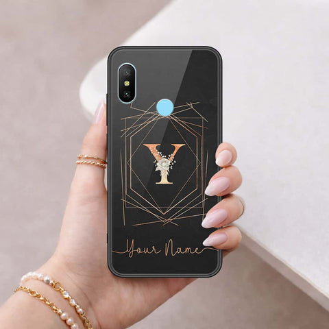 Xiaomi Redmi Note 6 Pro Cover - Personalized Alphabet Series - HQ Ultra Shine Premium Infinity Glass Soft Silicon Borders Case