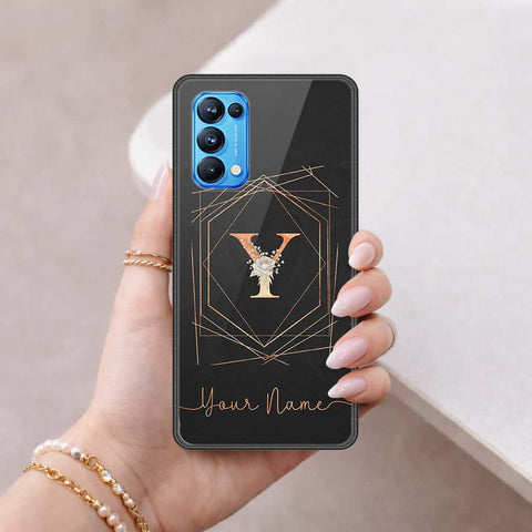 Oppo Reno 5 Pro 5G Cover - Personalized Alphabet Series - HQ Ultra Shine Premium Infinity Glass Soft Silicon Borders Case