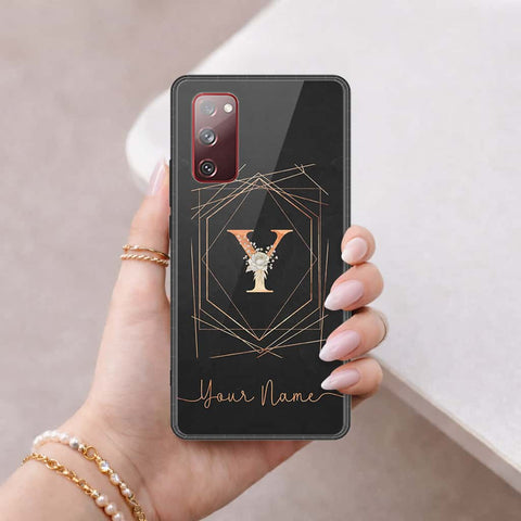 Samsung Galaxy S20 FE Cover - Personalized Alphabet Series - HQ Ultra Shine Premium Infinity Glass Soft Silicon Borders Case