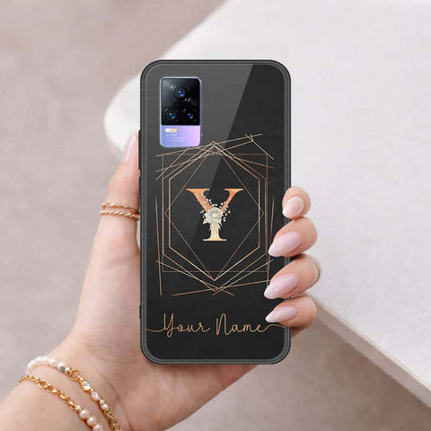 Vivo V21e Cover - Personalized Alphabet Series - HQ Ultra Shine Premium Infinity Glass Soft Silicon Borders Case