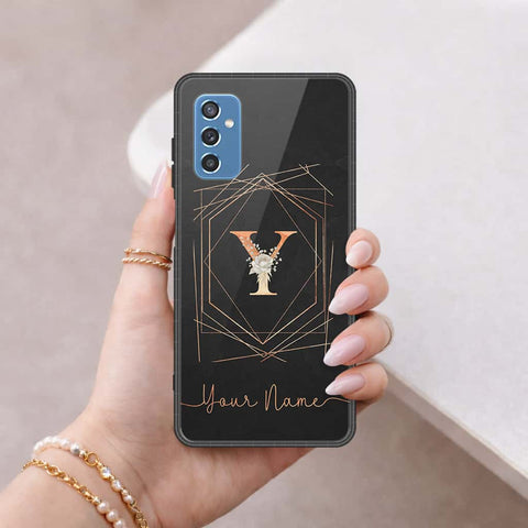 Samsung Galaxy M52 5G Cover - Personalized Alphabet Series - HQ Ultra Shine Premium Infinity Glass Soft Silicon Borders Case
