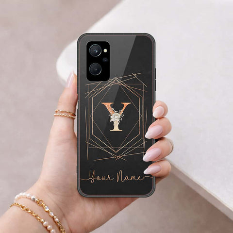 Realme 9i Cover - Personalized Alphabet Series - HQ Ultra Shine Premium Infinity Glass Soft Silicon Borders Case