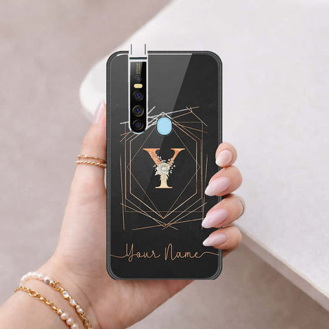 Tecno Camon 15 Pro Cover - Personalized Alphabet Series - HQ Ultra Shine Premium Infinity Glass Soft Silicon Borders Case