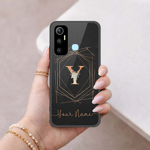Infinix Hot 11 Cover - Personalized Alphabet Series - HQ Ultra Shine Premium Infinity Glass Soft Silicon Borders Case