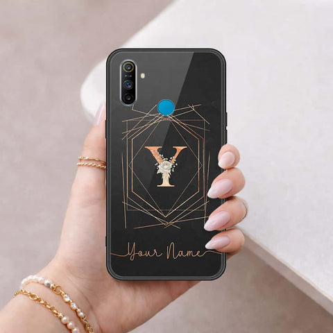 Realme 5s Cover - Personalized Alphabet Series - HQ Ultra Shine Premium Infinity Glass Soft Silicon Borders Case